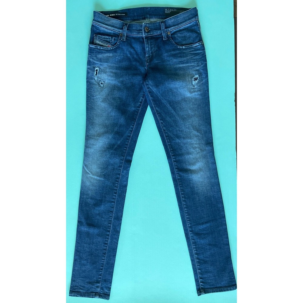 Diesel DNA 0847P Stretch Grupee Super Slim-Skinny Low Waist Jeans size W27 L30
